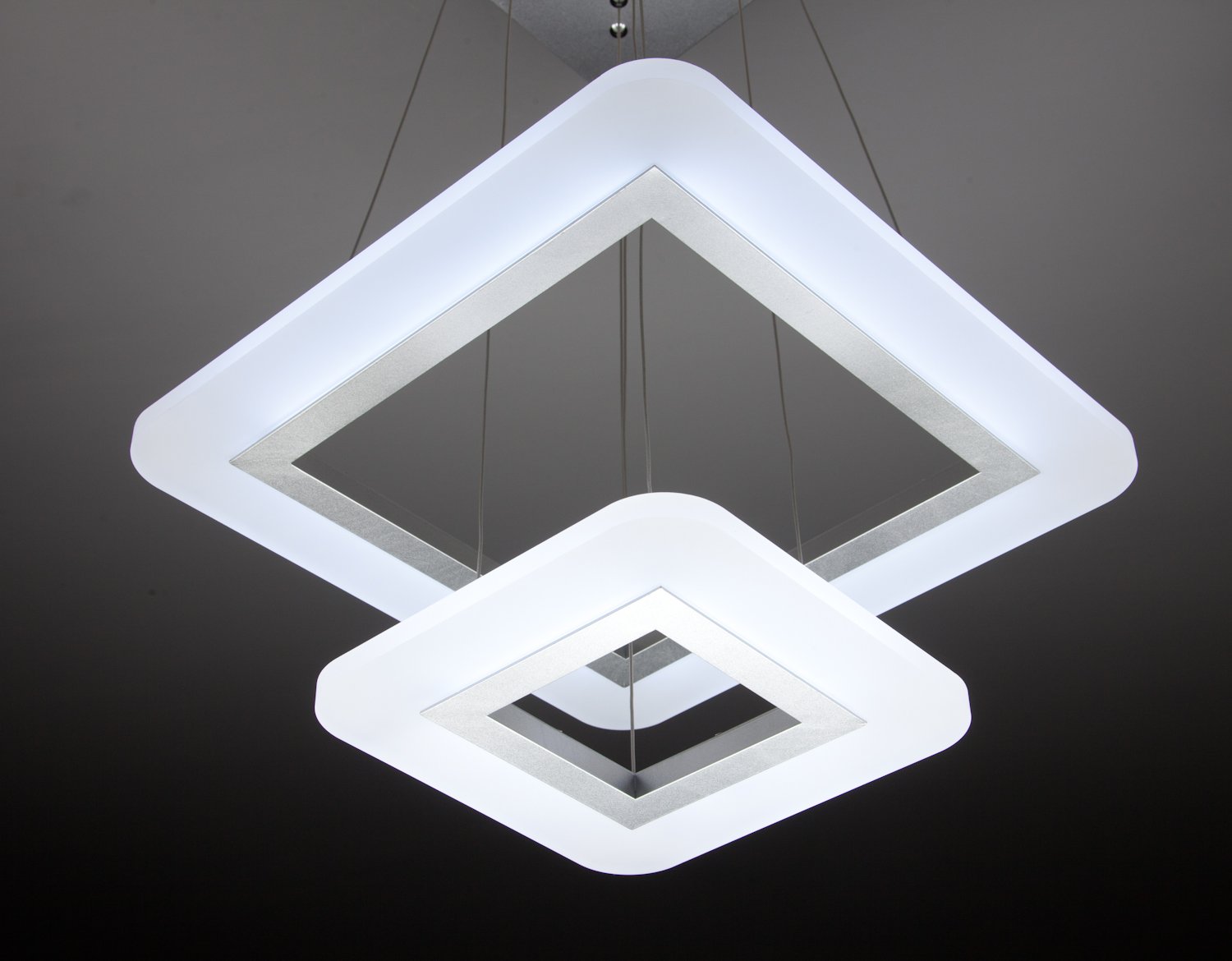 Lampadario a Sospensione Led Square 2T Design Salotto Moderno