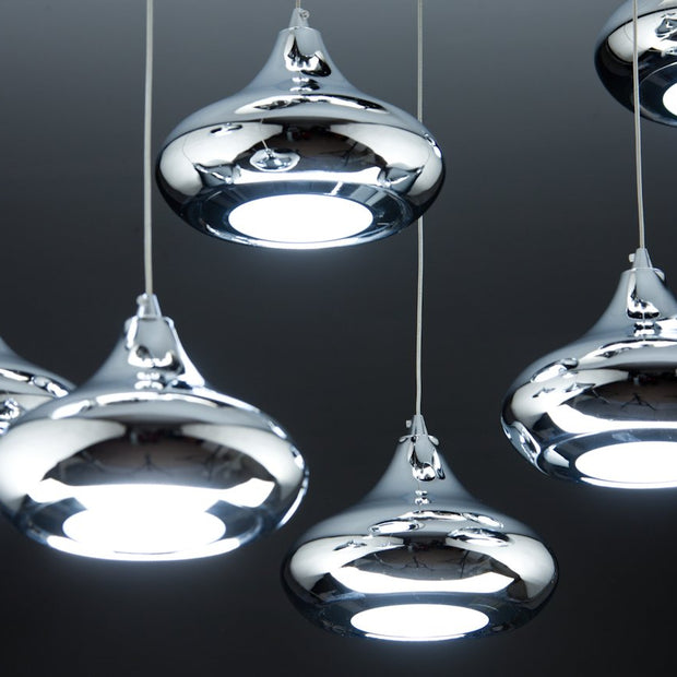 Lampadario a Sospensione Led Drop 7 di Design Moderno