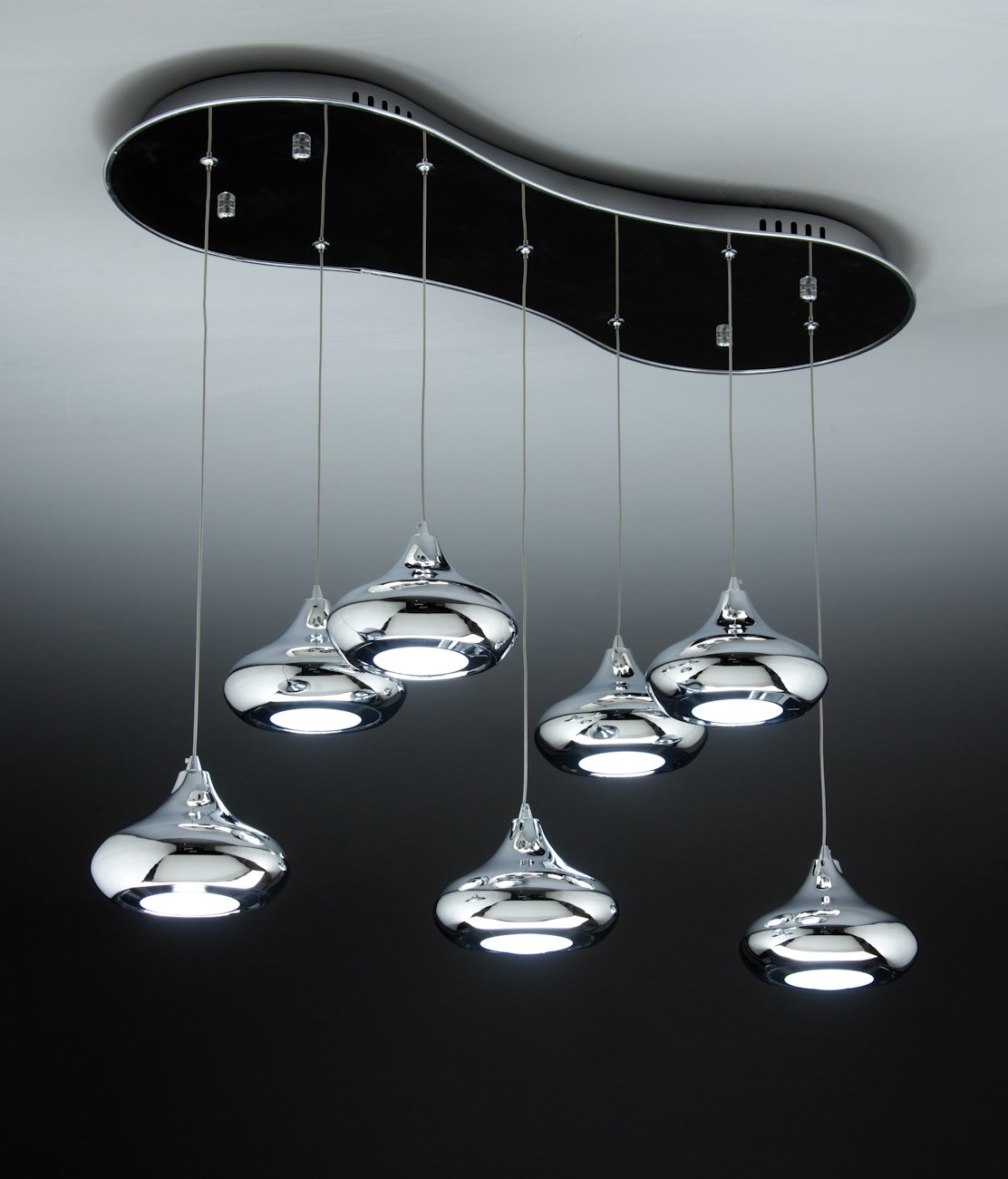 Lampadario a Sospensione Led Drop 7 di Design Moderno