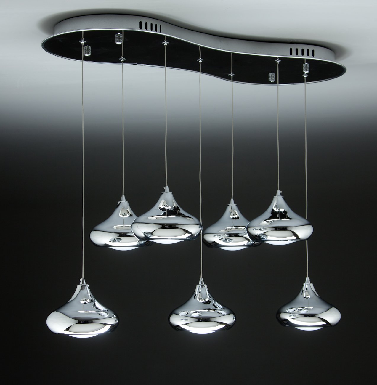 Lampadario a Sospensione Led Drop 7 di Design Moderno