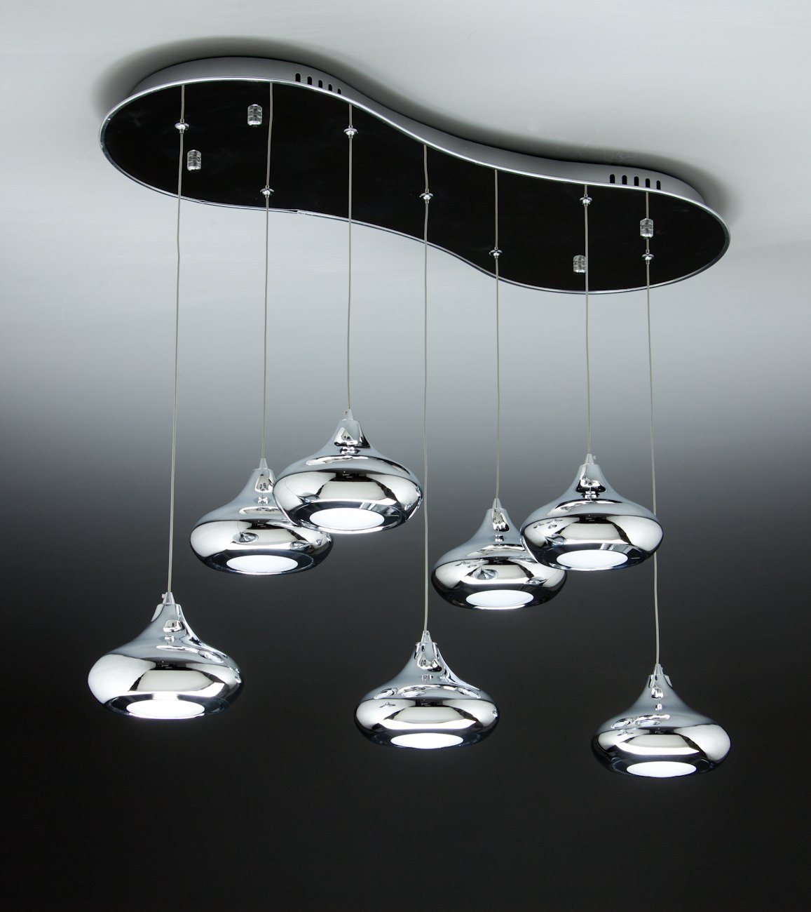 Lampadario a Sospensione Led Drop 7 di Design Moderno