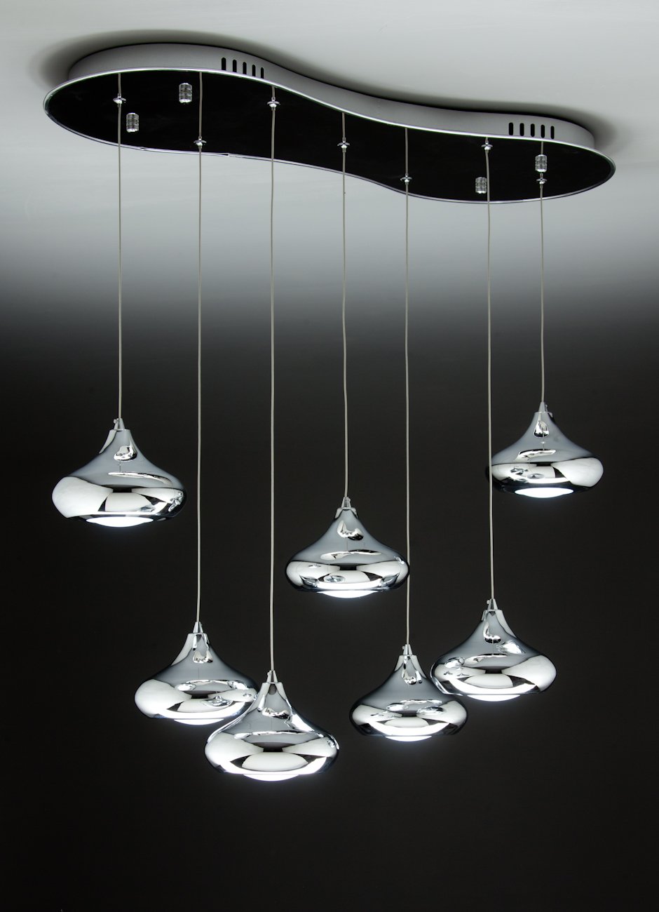 Lampadario a Sospensione Led Drop 7 di Design Moderno