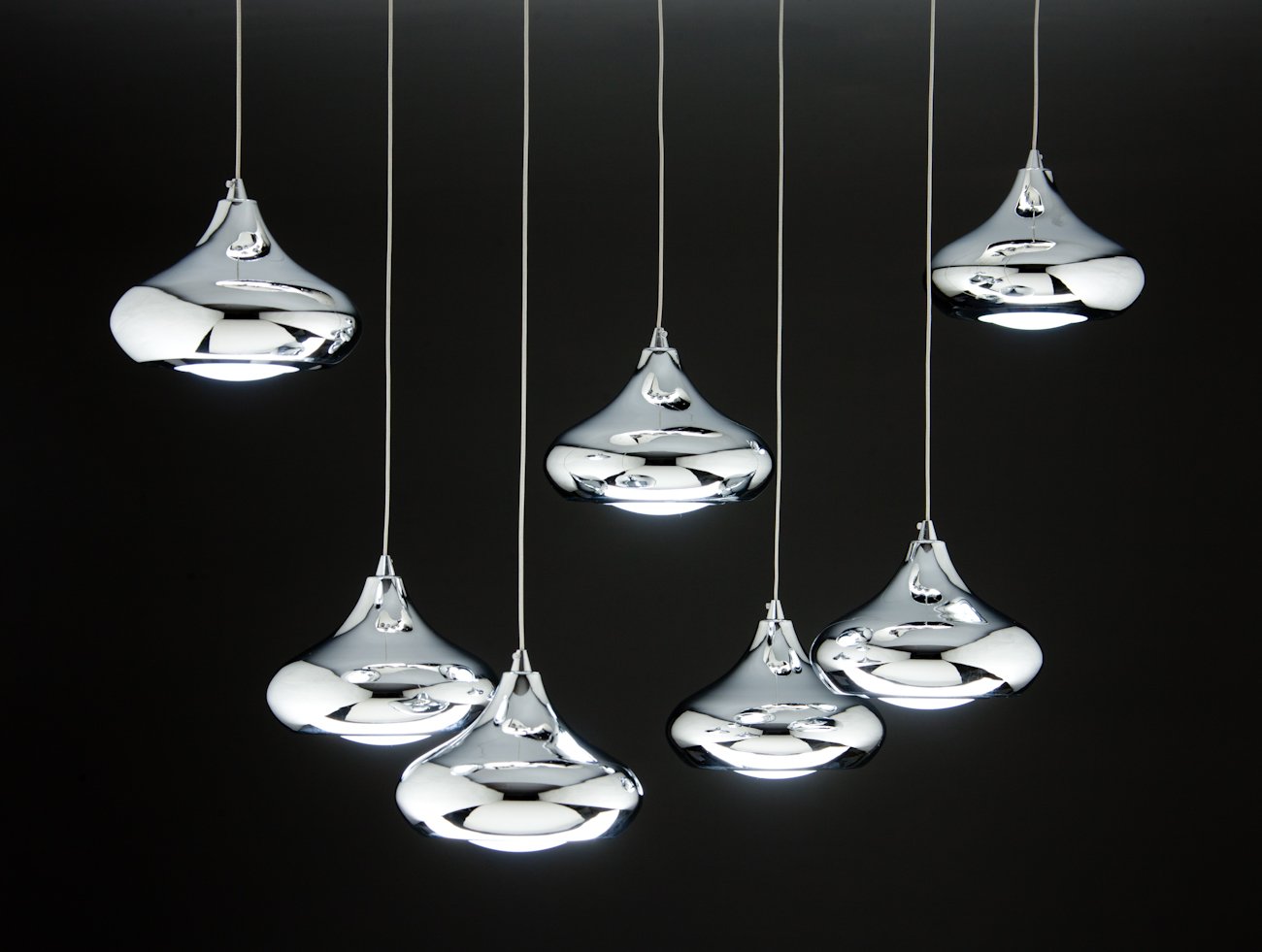Lampadario a Sospensione Led Drop 7 di Design Moderno