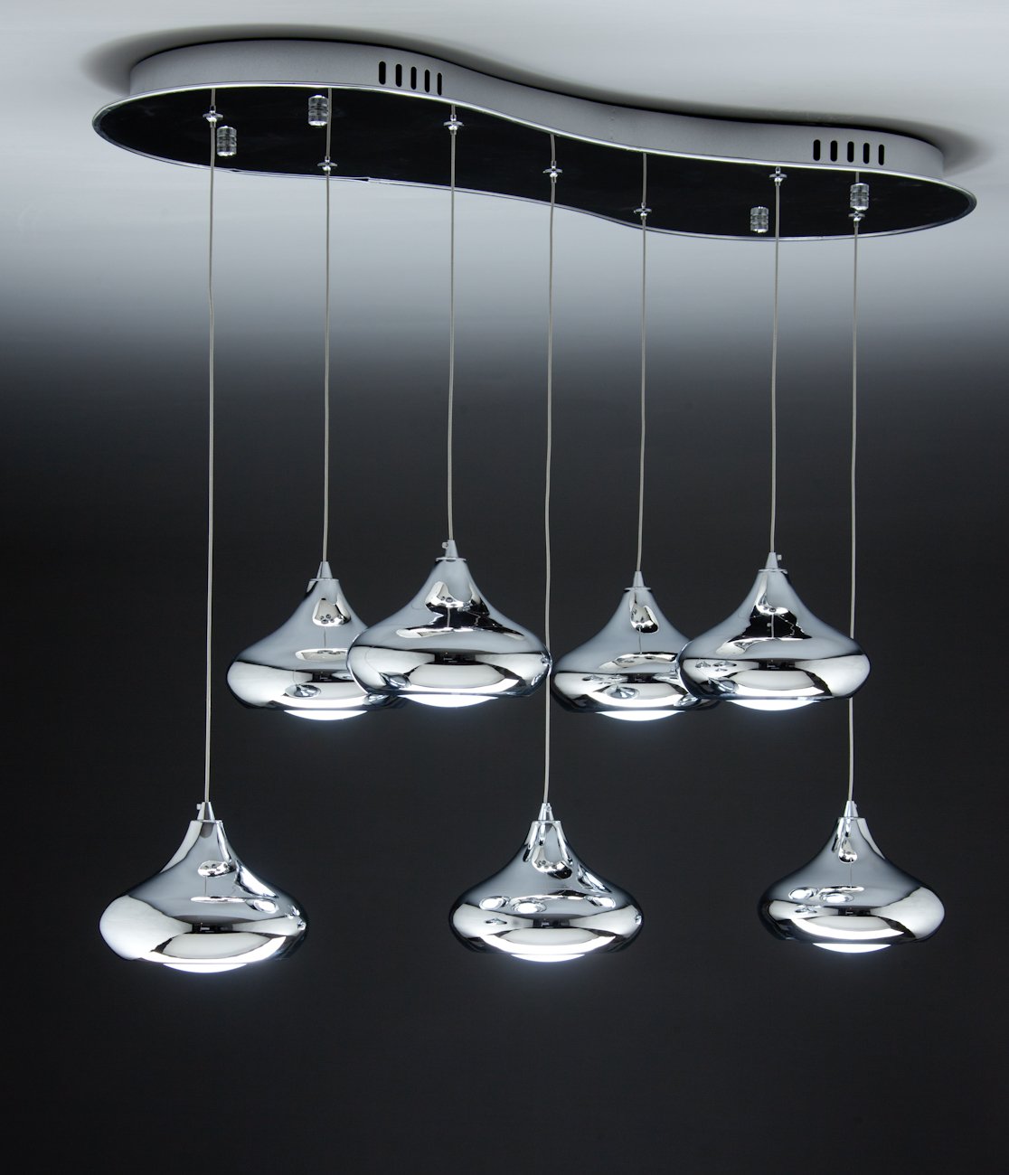 Lampadario a Sospensione Led Drop 7 di Design Moderno