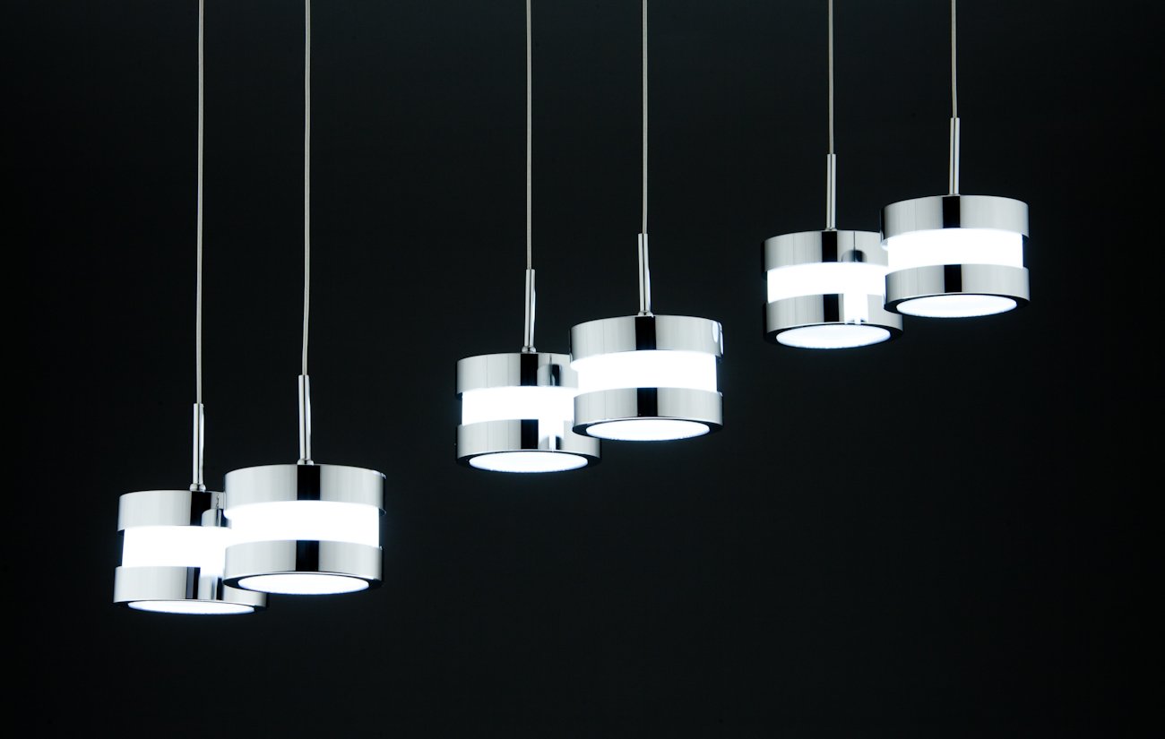 Lampadario a Sospensione Led Cup 6 di Design Moderno
