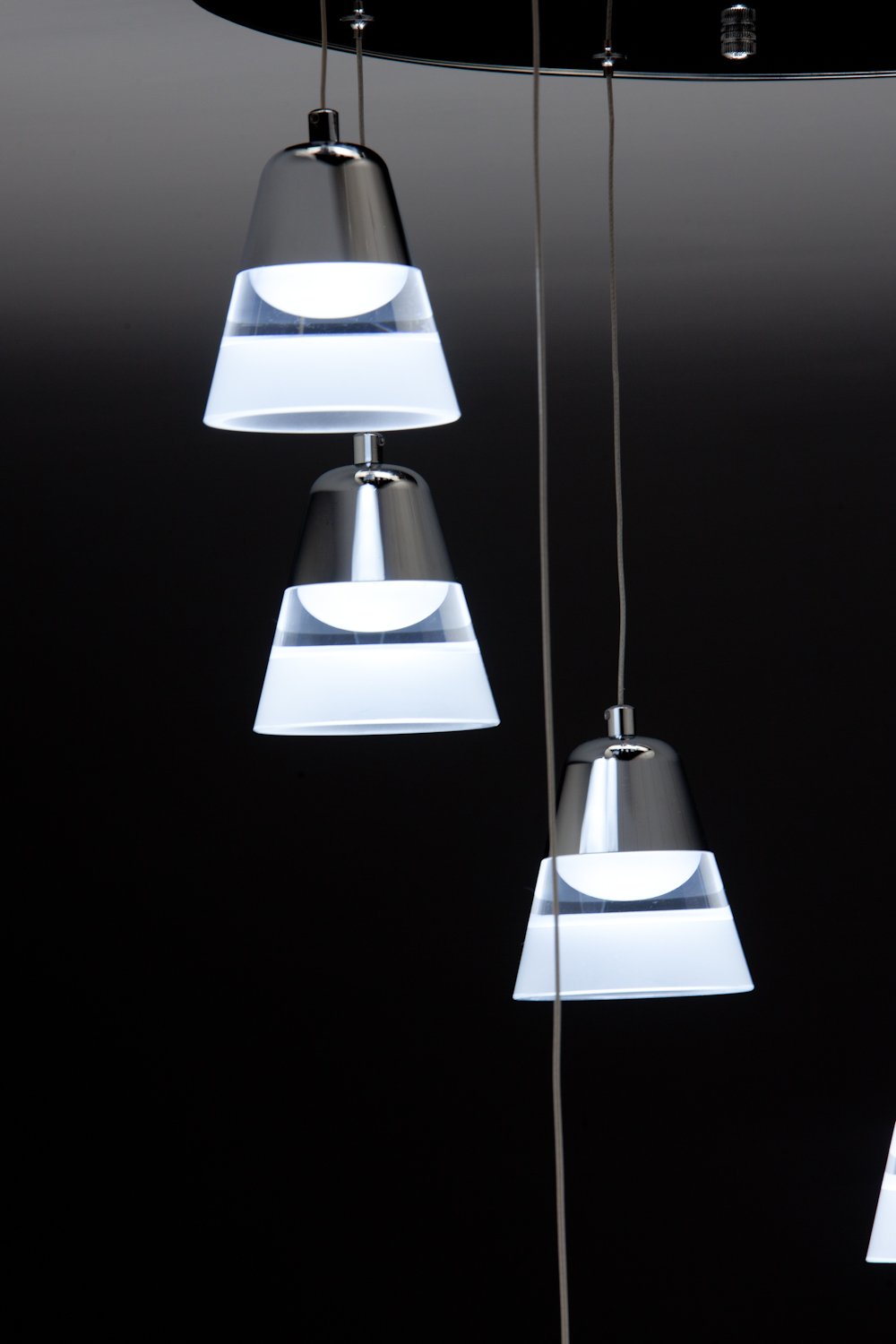 Lampadario a Sospensione Led Glass 9 per ambienti di Design