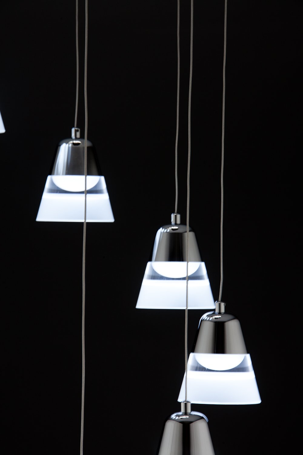 Lampadario a Sospensione Led Glass 9 per ambienti di Design