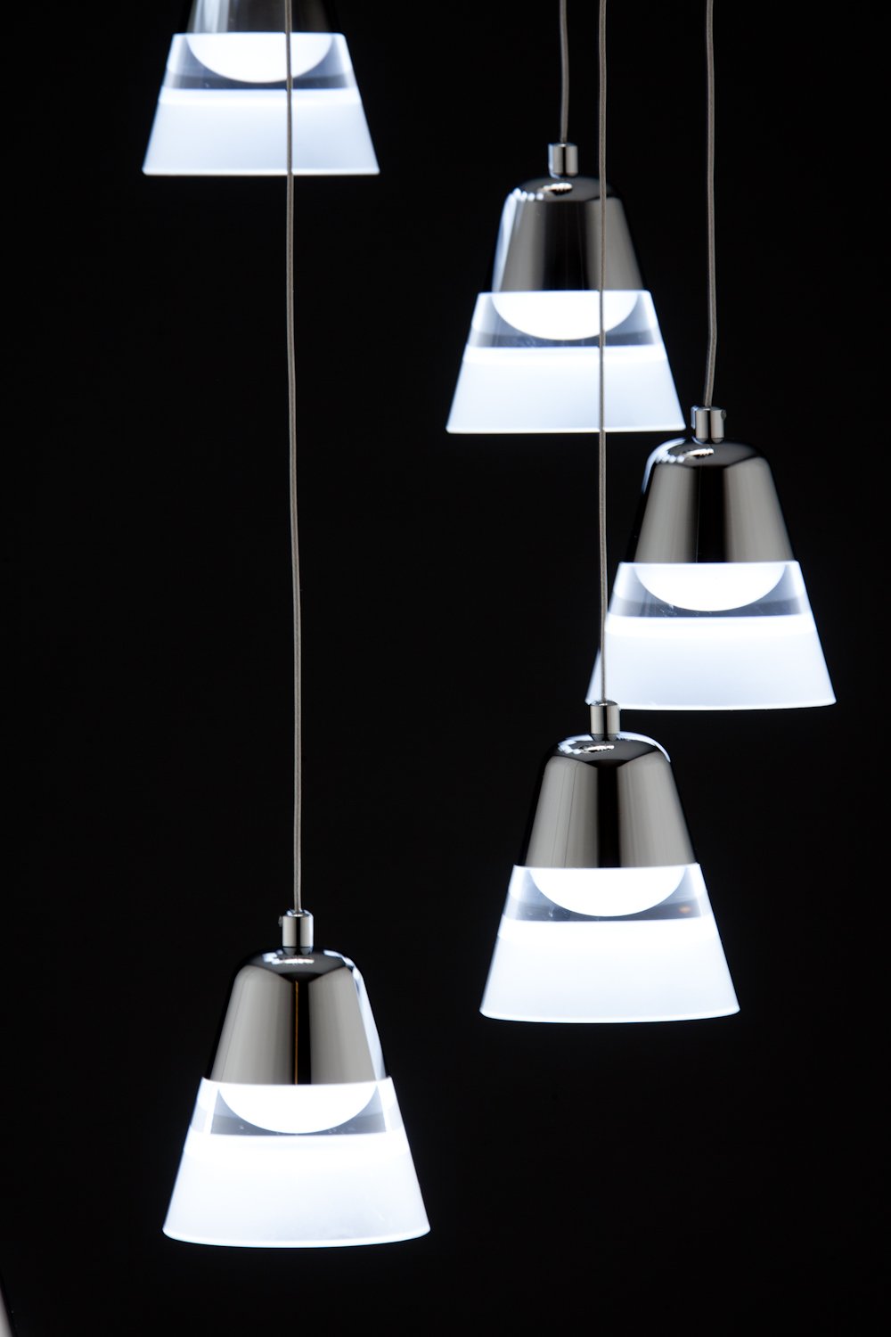 Lampadario a Sospensione Led Glass 9 per ambienti di Design