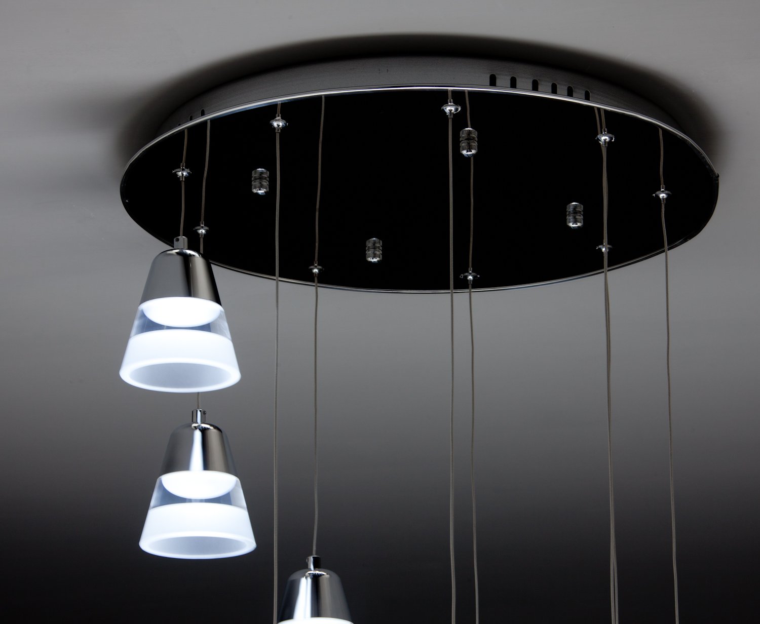 Lampadario a Sospensione Led Glass 9 per ambienti di Design