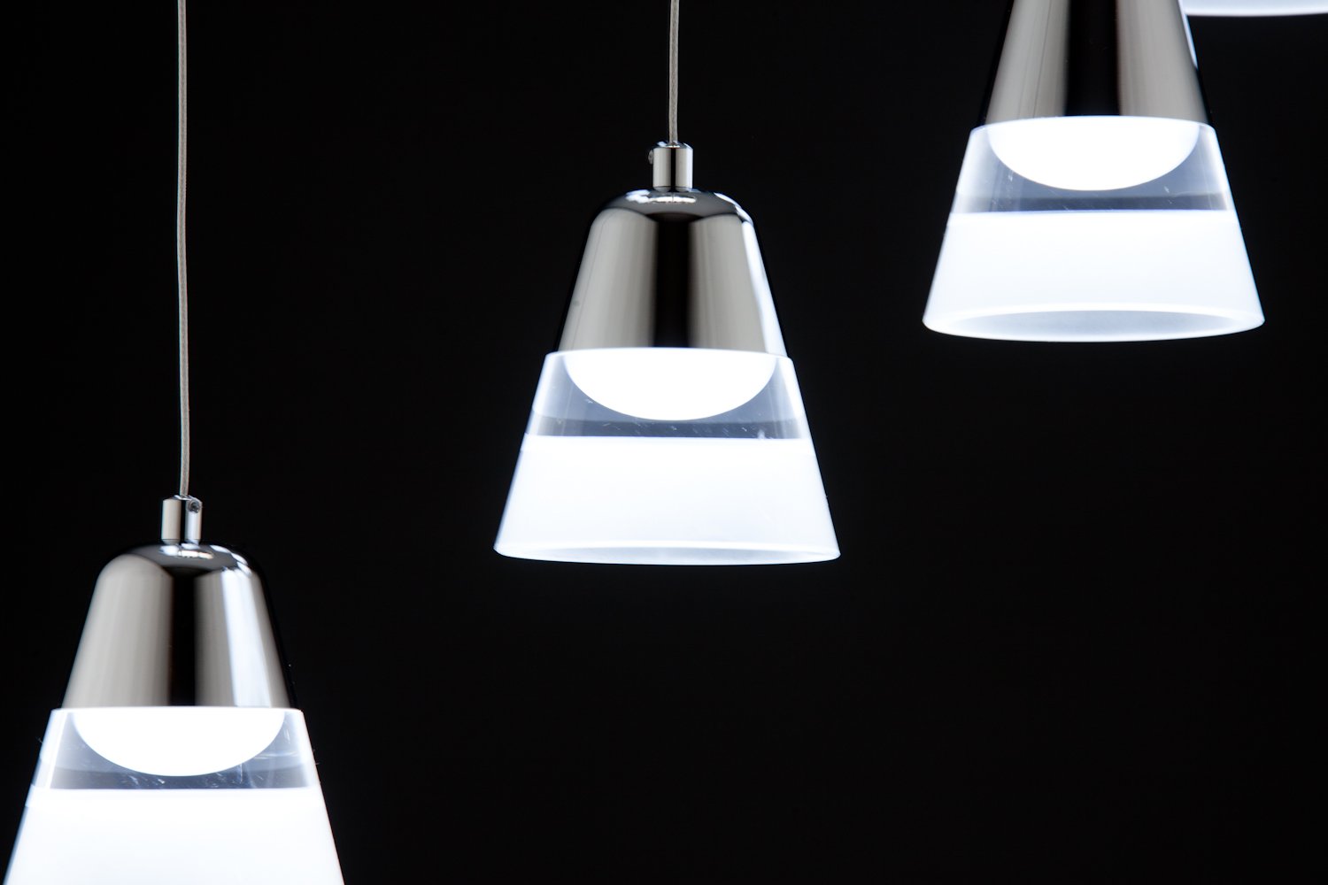 Lampadario a Sospensione Led Glass 9 per ambienti di Design