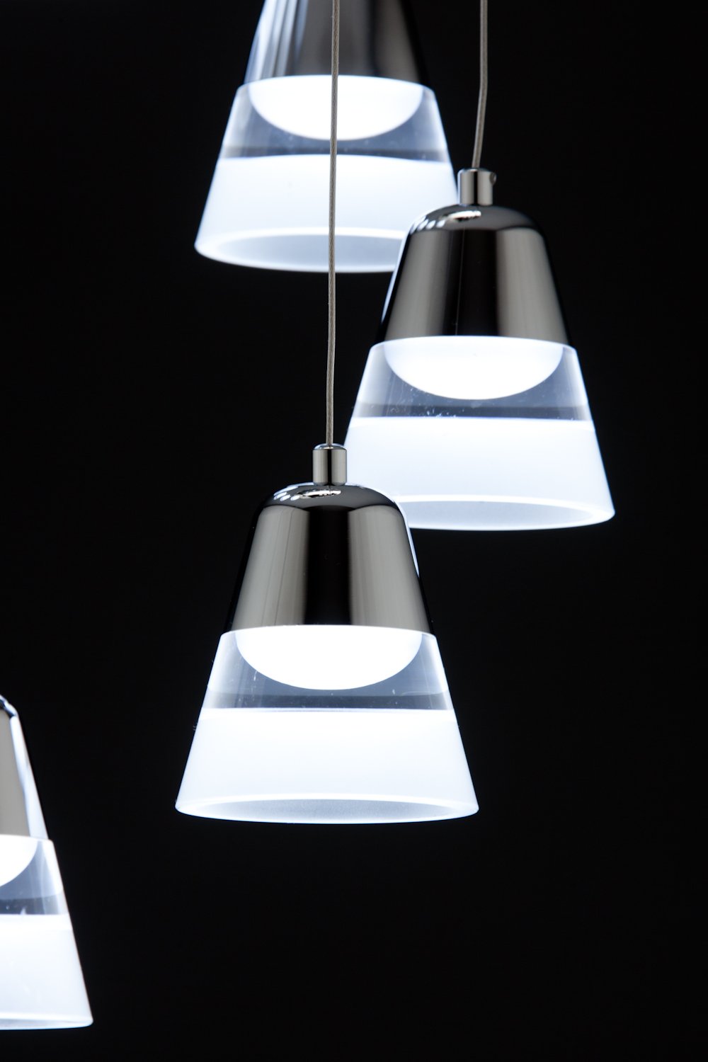 Lampadario a Sospensione Led Glass 9 per ambienti di Design
