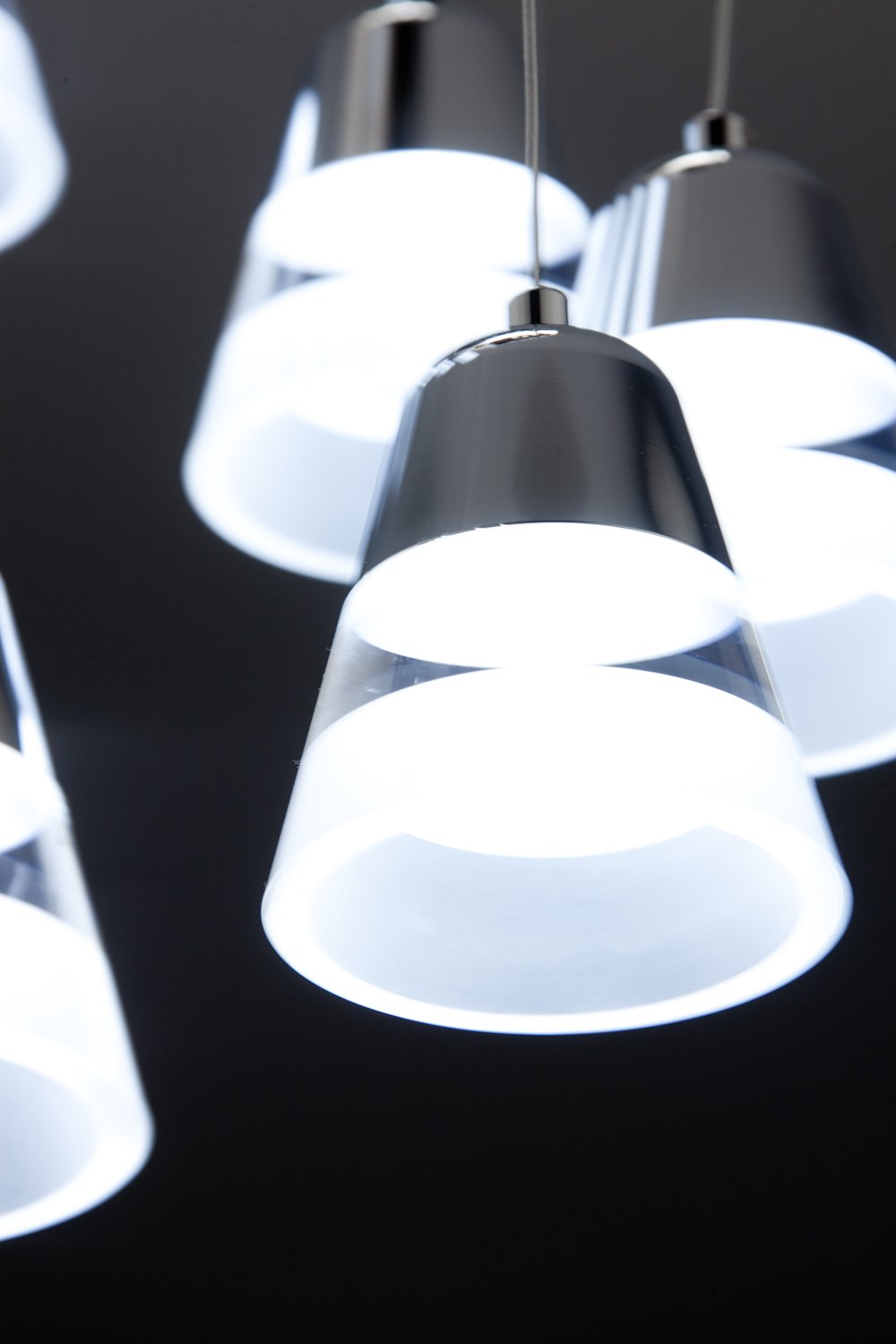 Lampadario a Sospensione Led Glass 9 per ambienti di Design