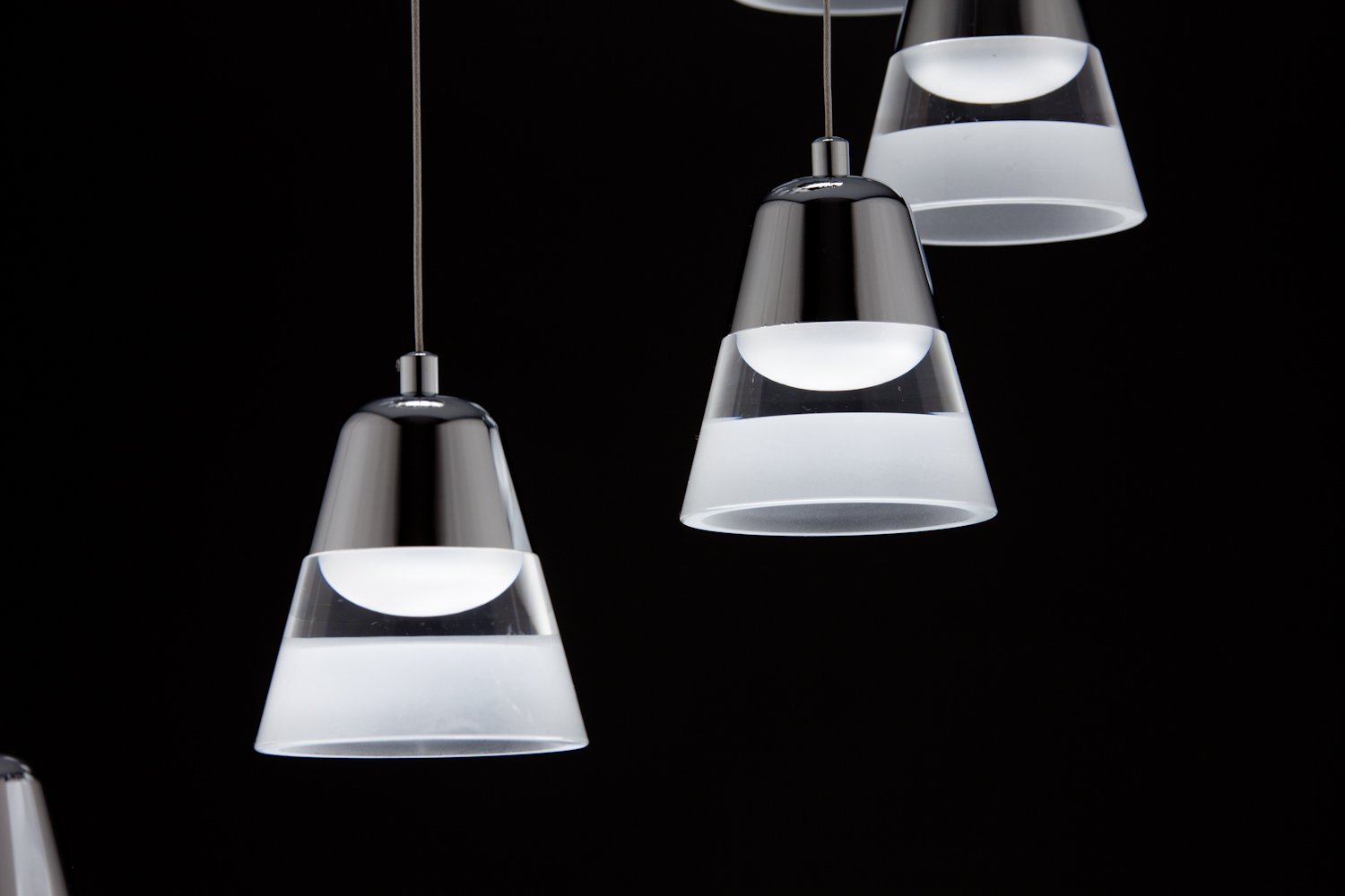 Lampadario a Sospensione Led Glass 9 per ambienti di Design
