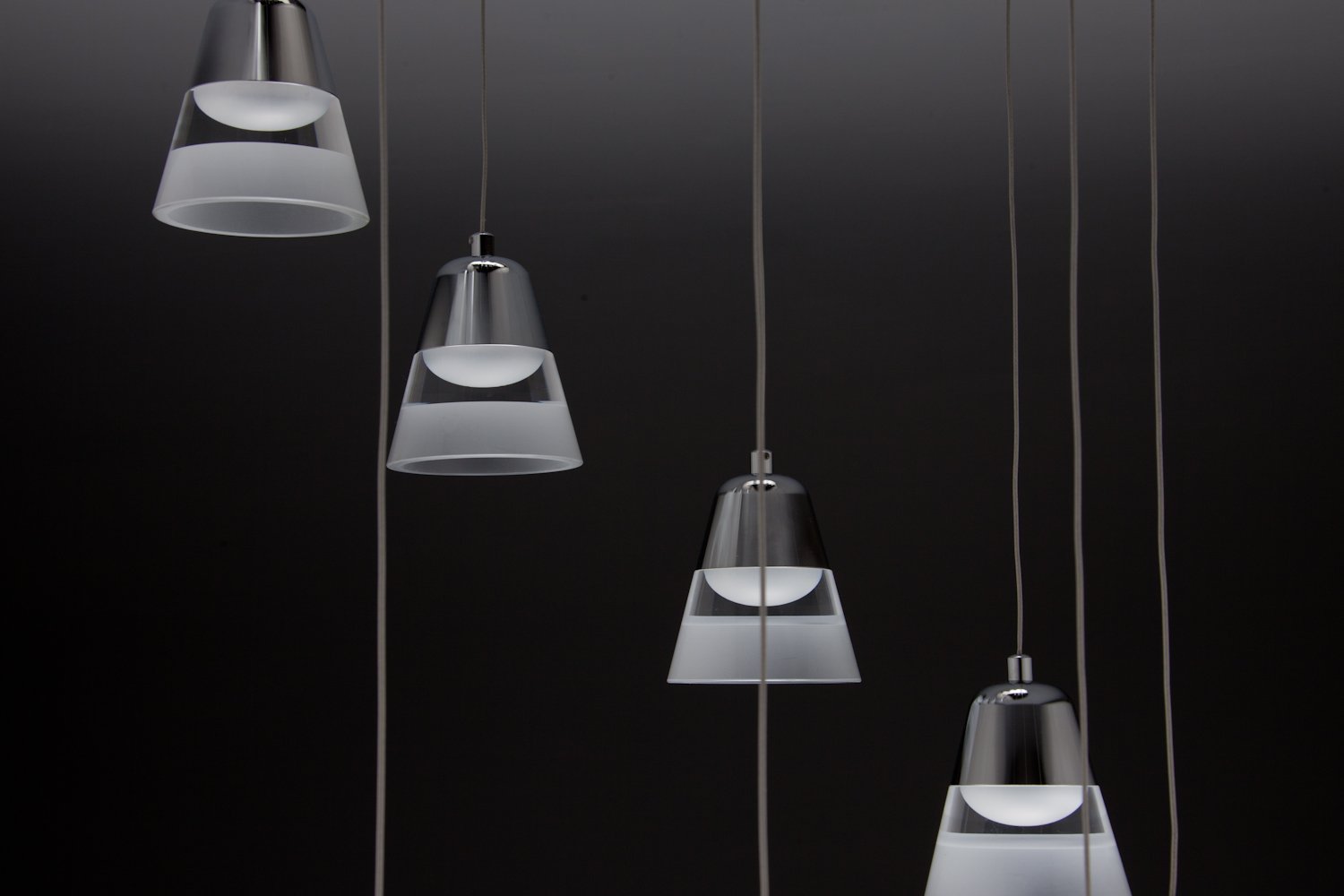 Lampadario a Sospensione Led Glass 9 per ambienti di Design