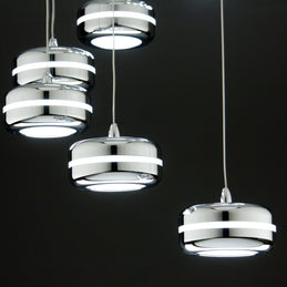 Lampadario a Sospensione Led Plate 9 di Design Moderno