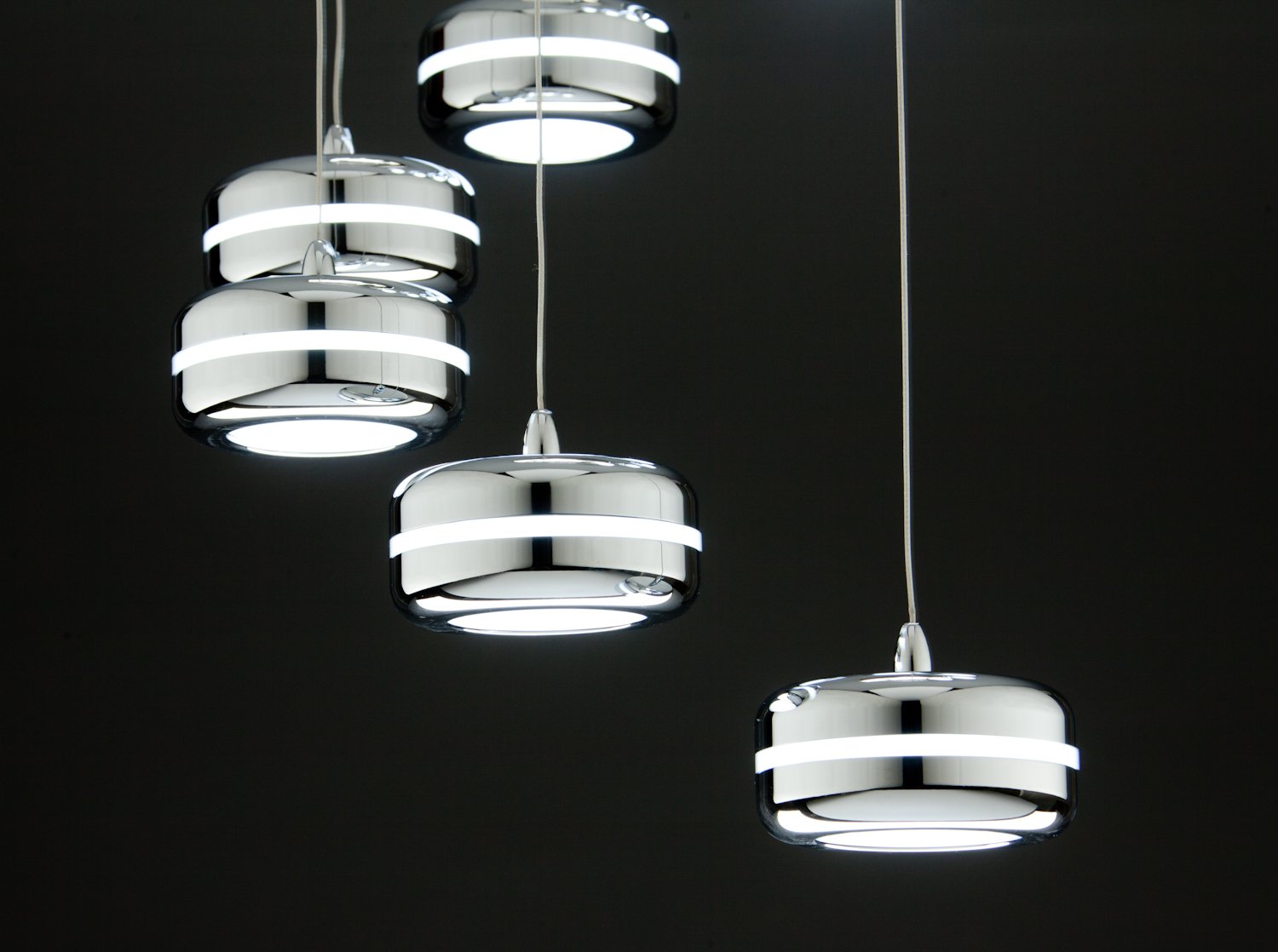 Lampadario a Sospensione Led Plate 9 di Design Moderno