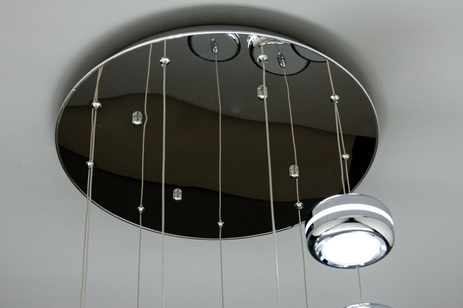 Lampadario a Sospensione Led Plate 9 di Design Moderno
