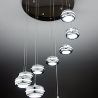 Lampadario a Sospensione Led Plate 9 di Design Moderno