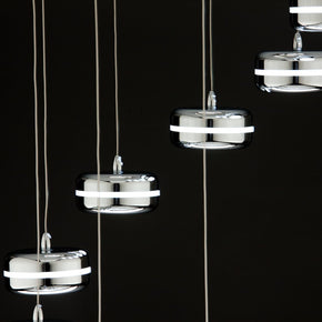 Lampadario a Sospensione Led Plate 9 di Design Moderno