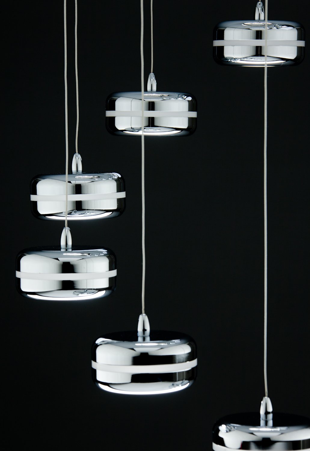 Lampadario a Sospensione Led Plate 9 di Design Moderno