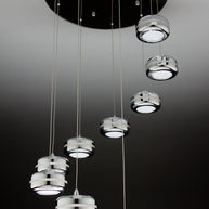Lampadario a Sospensione Led Plate 9 di Design Moderno