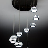 Lampadario a Sospensione Led Plate 9 di Design Moderno