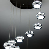 Lampadario a Sospensione Led Plate 9 di Design Moderno