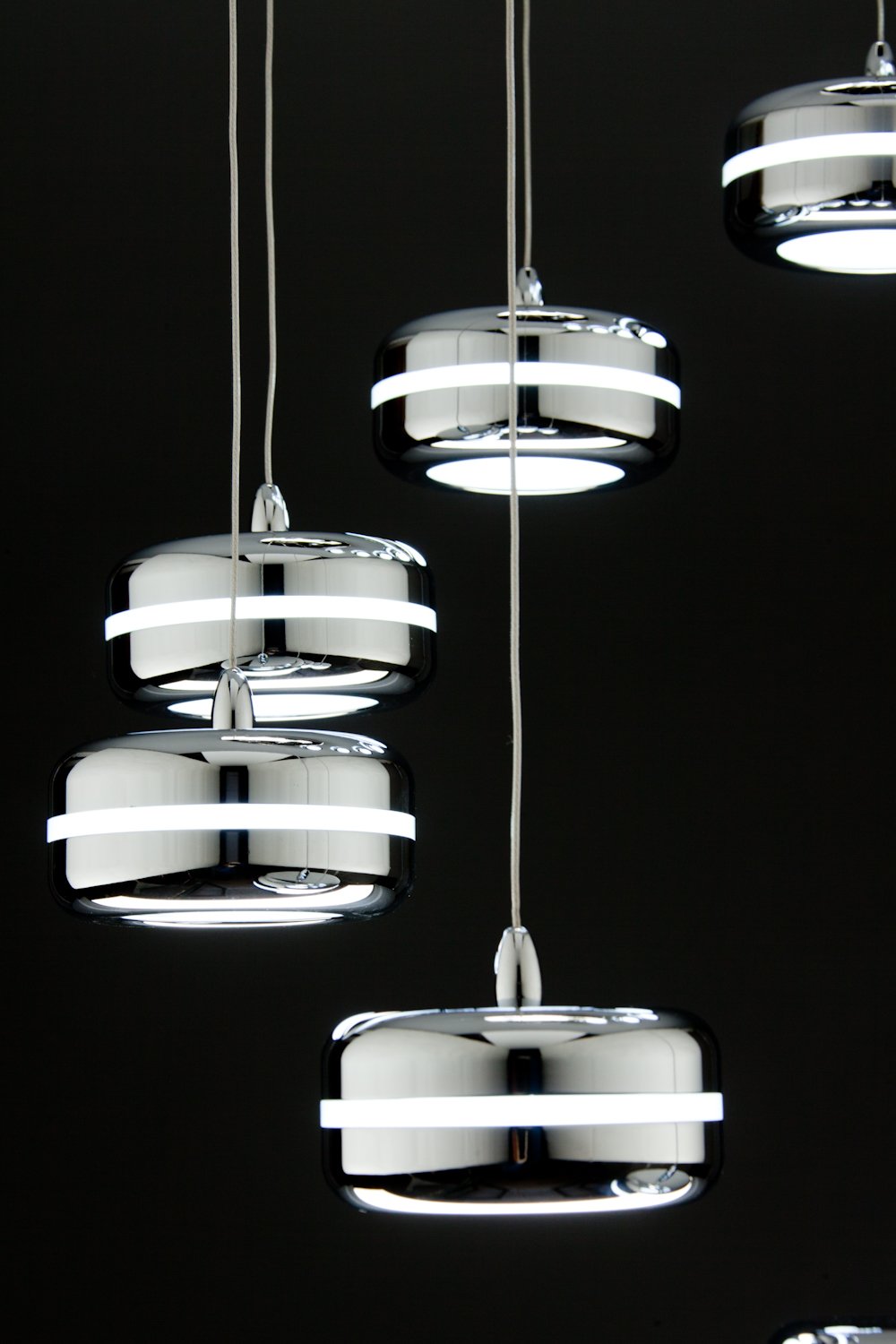 Lampadario a Sospensione Led Plate 9 di Design Moderno