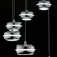 Lampadario a Sospensione Led Plate 9 di Design Moderno
