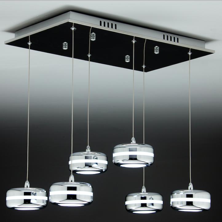 Lampadario a Sospensione Led Plate 6 di Design Moderno