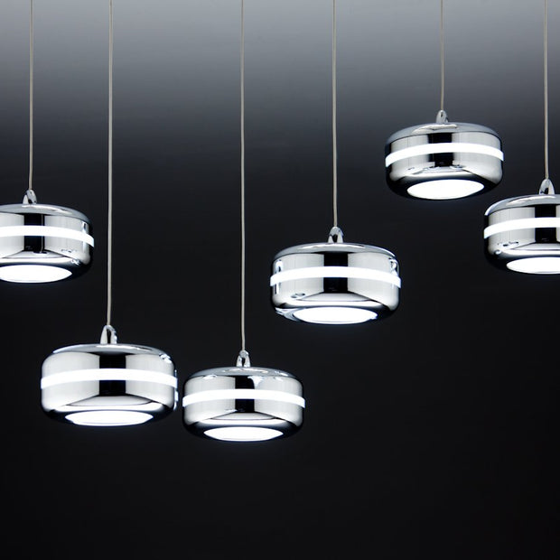 Lampadario a Sospensione Led Plate 6 di Design Moderno