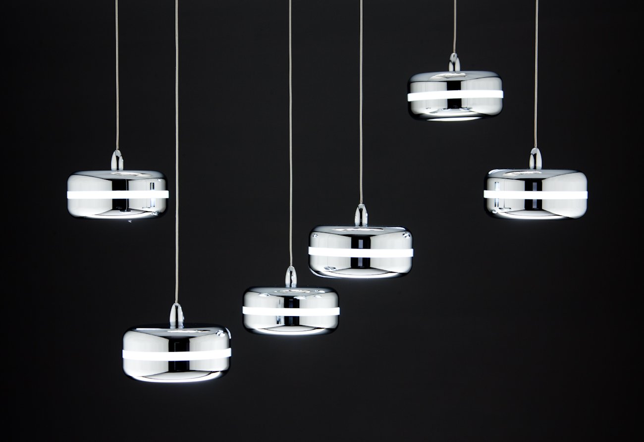 Lampadario a Sospensione Led Plate 6 di Design Moderno