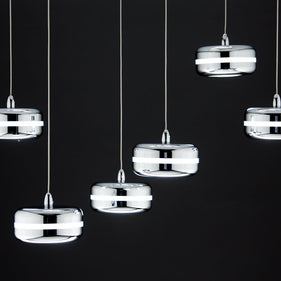 Lampadario a Sospensione Led Plate 6 di Design Moderno