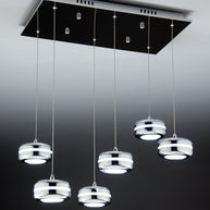 Lampadario a Sospensione Led Plate 6 di Design Moderno
