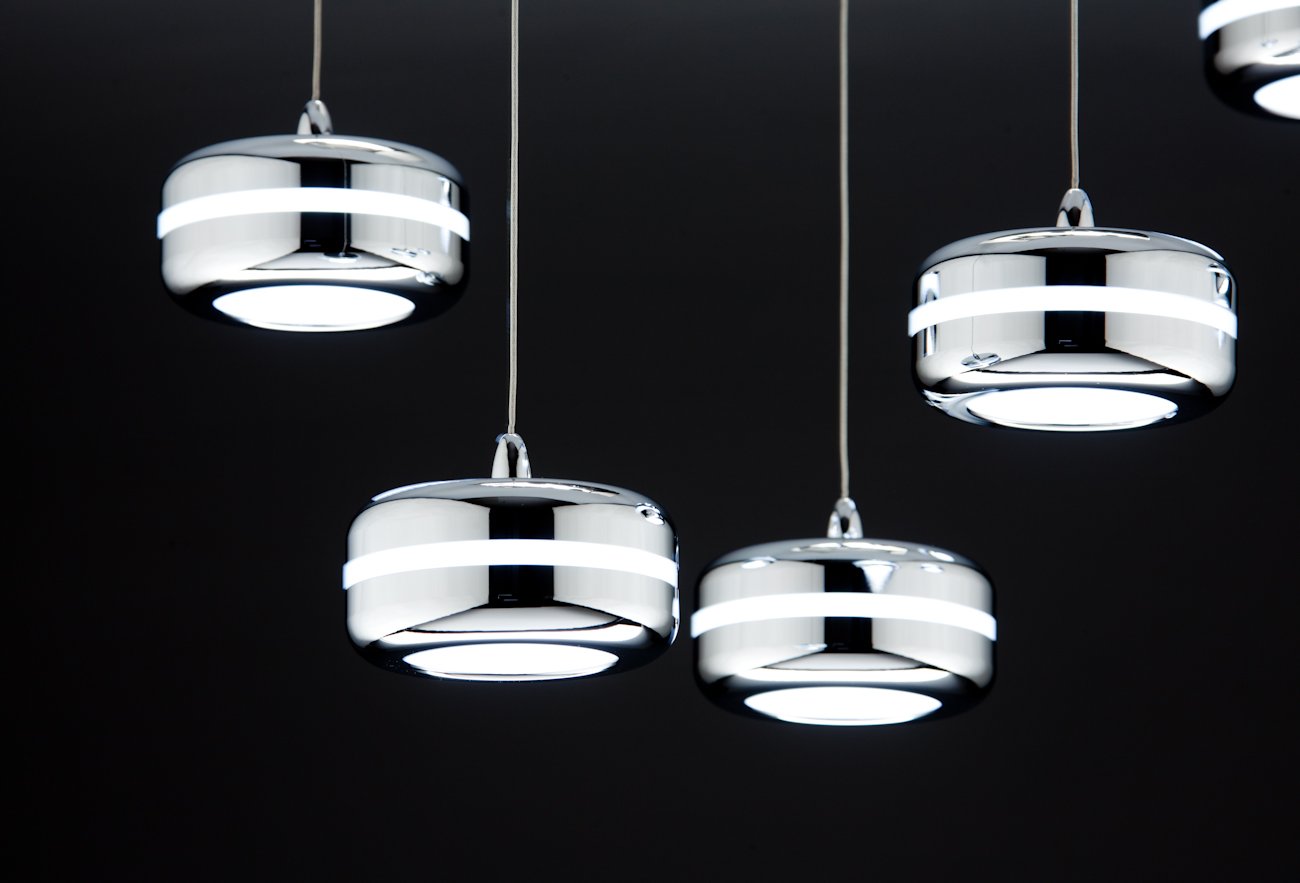 Lampadario a Sospensione Led Plate 6 di Design Moderno