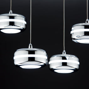 Lampadario a Sospensione Led Plate 6 di Design Moderno