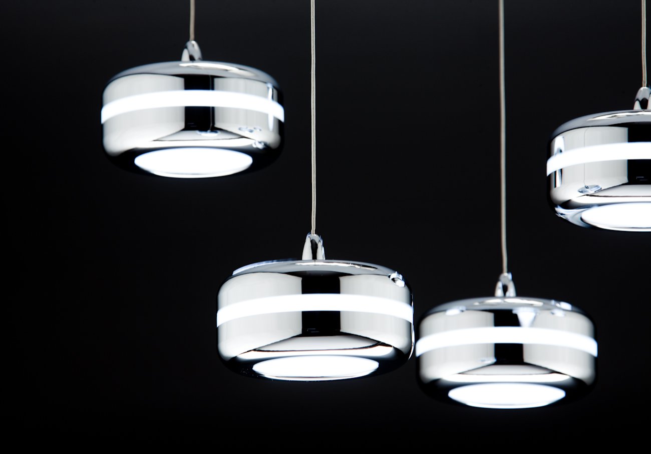 Lampadario a Sospensione Led Plate 6 di Design Moderno