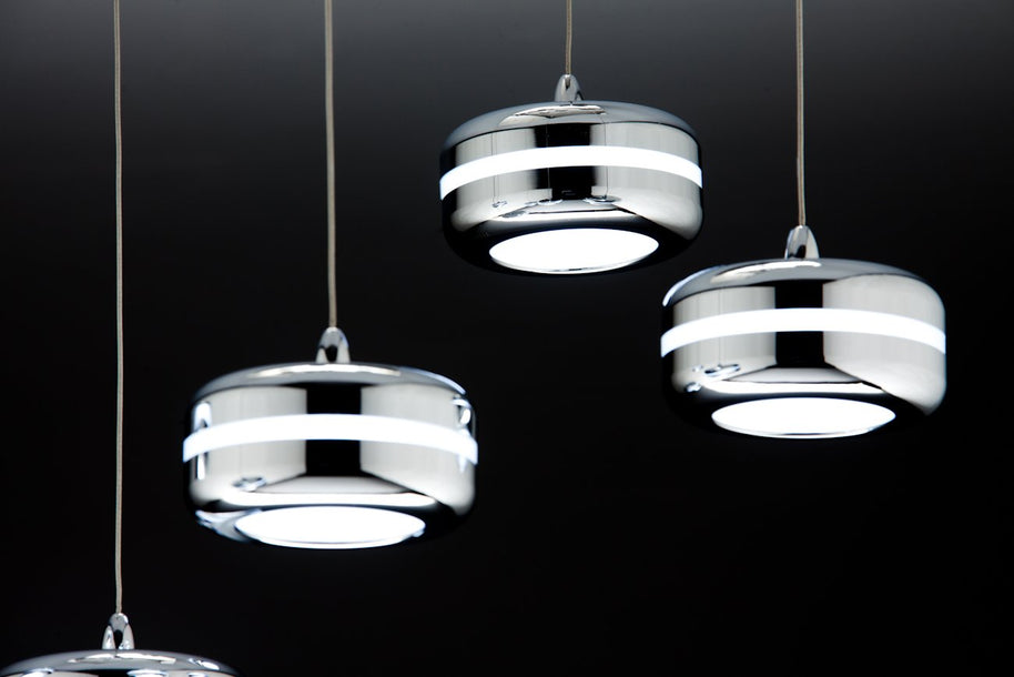 Lampadario a Sospensione Led Plate 6 di Design Moderno