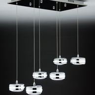 Lampadario a Sospensione Led Plate 6 di Design Moderno