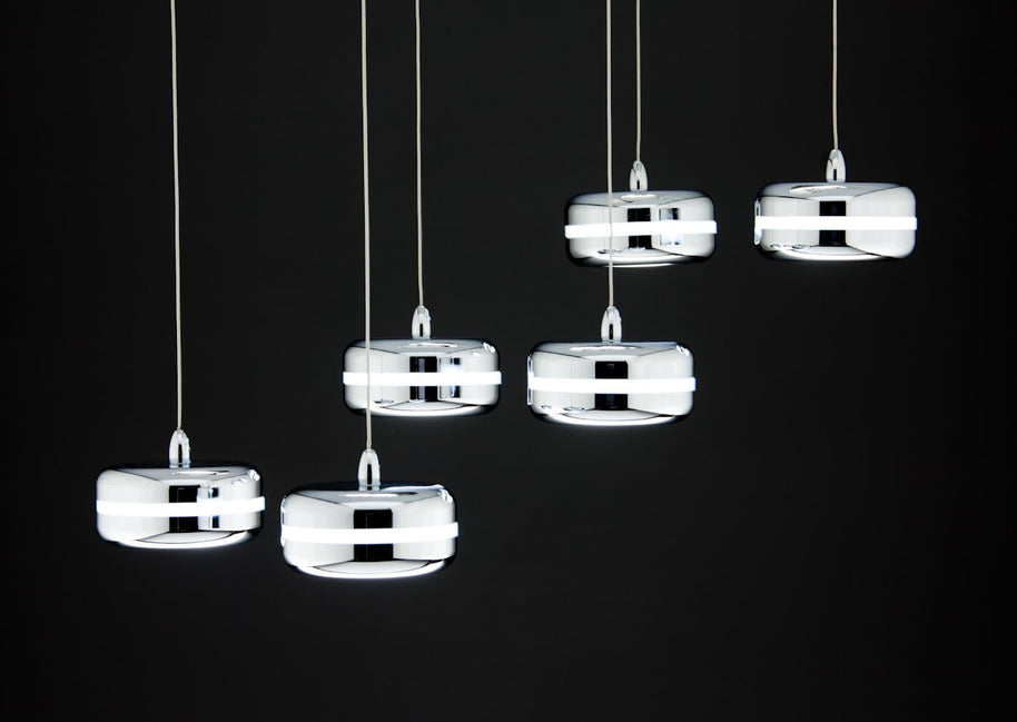 Lampadario a Sospensione Led Plate 6 di Design Moderno