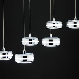 Lampadario a Sospensione Led Plate 6 di Design Moderno