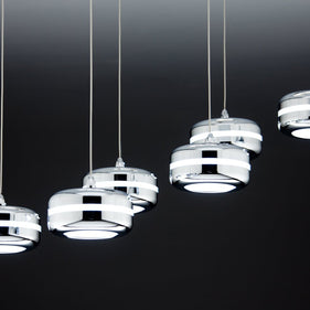 Lampadario a Sospensione Led Plate 6 di Design Moderno
