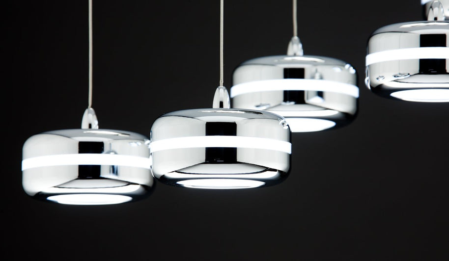 Lampadario a Sospensione Led Plate 6 di Design Moderno