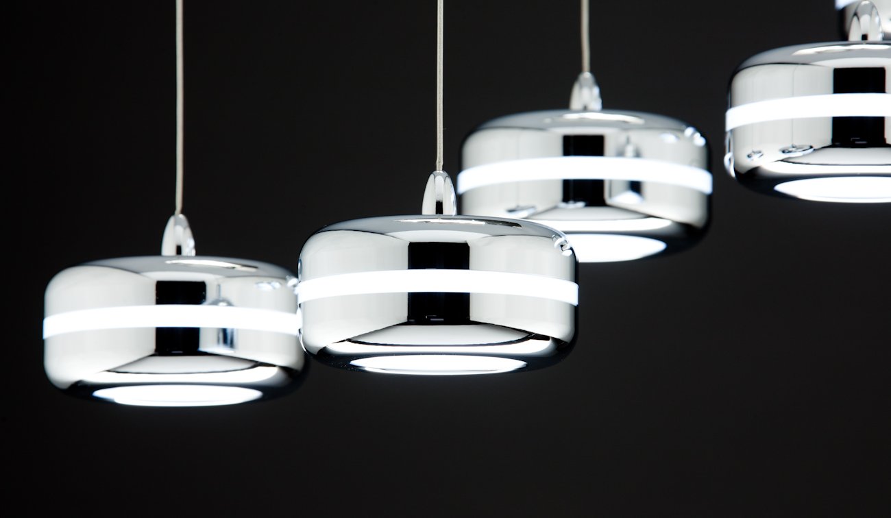 Lampadario a Sospensione Led Plate 6 di Design Moderno