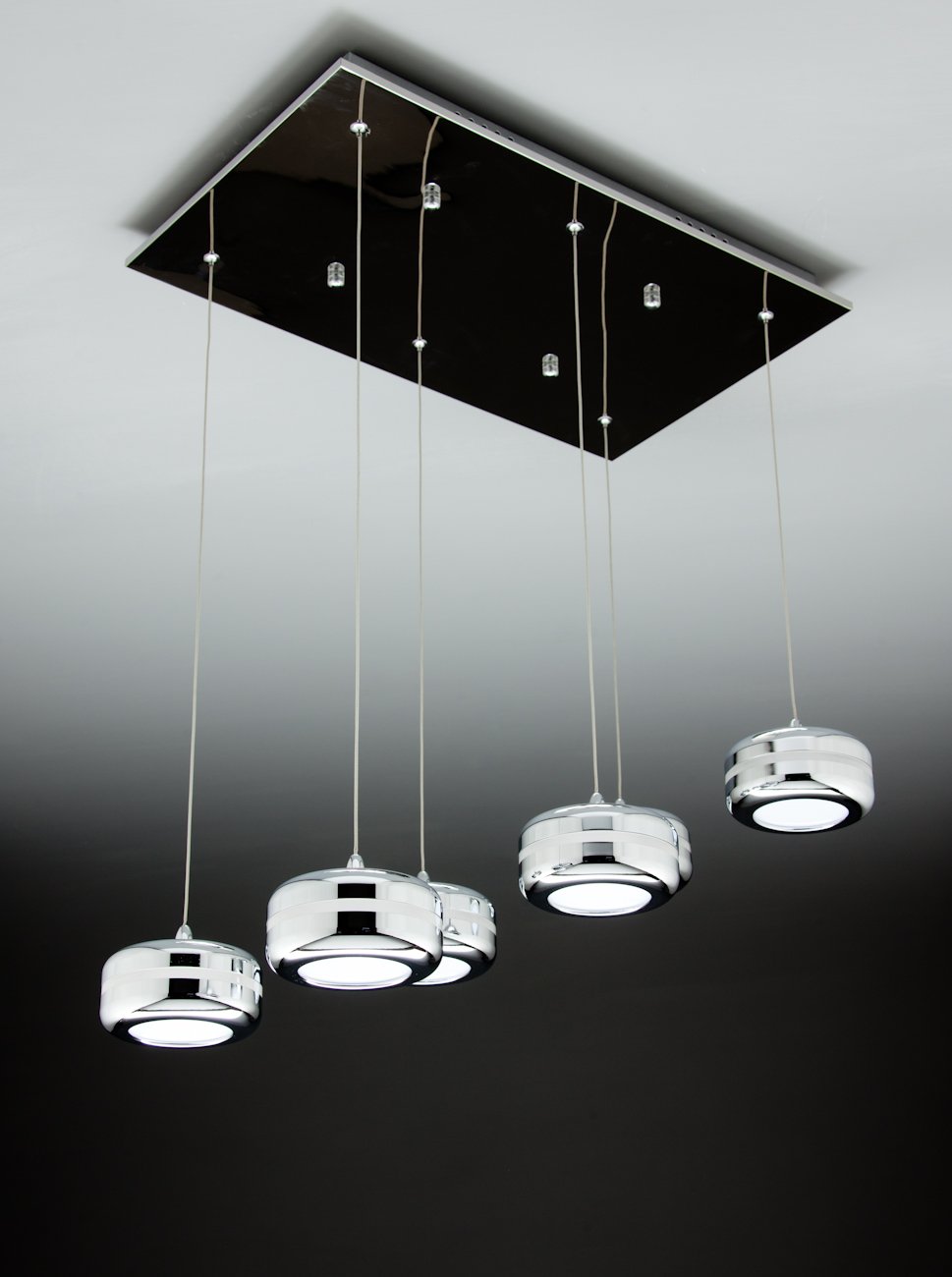 Lampadario a Sospensione Led Plate 6 di Design Moderno