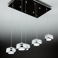 Lampadario a Sospensione Led Plate 6 di Design Moderno