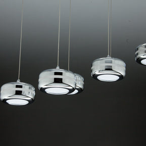 Lampadario a Sospensione Led Plate 6 di Design Moderno