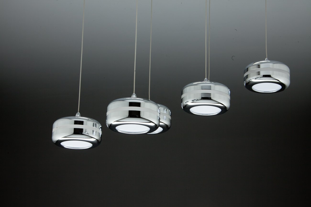 Lampadario a Sospensione Led Plate 6 di Design Moderno