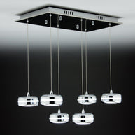 Lampadario a Sospensione Led Plate 6 di Design Moderno
