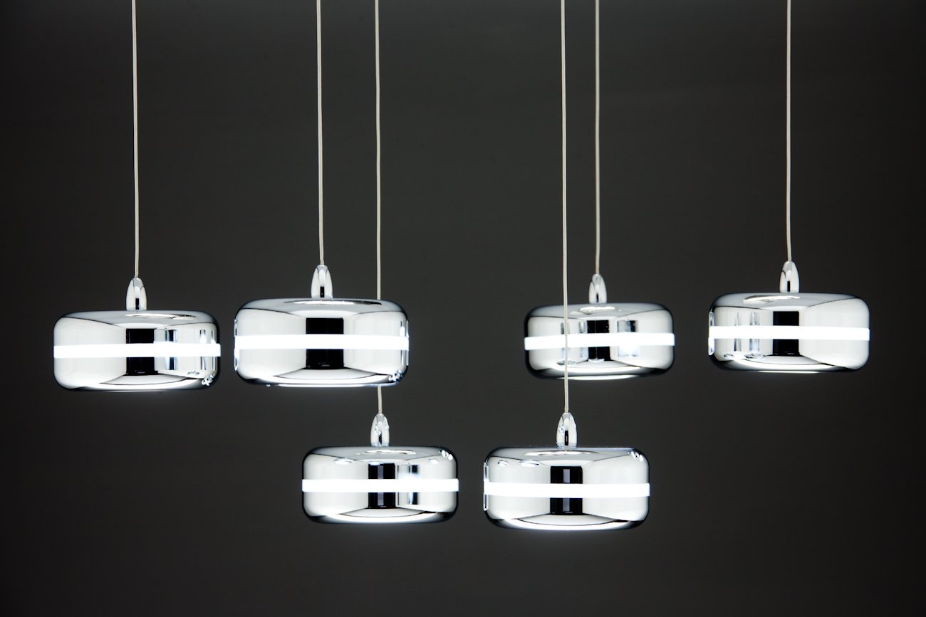 Lampadario a Sospensione Led Plate 6 di Design Moderno